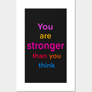 Inspirational, motivational, affirmation, “you are stronger than you think” Posters and Art